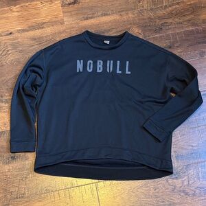 Men’s NOBULL long sleeve crew neck sweatshirt Black. Size XL
